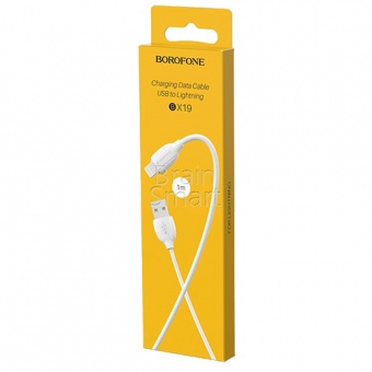 USB кабель Lightning Borofone BX19 Benefit (1м) Белый - фото, изображение, картинка