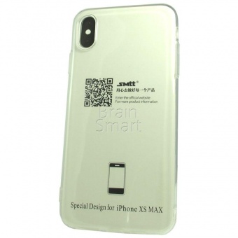 Накладка силиконовая SMTT Simeitu Soft touch iPhone XS Max Прозрачный - фото, изображение, картинка