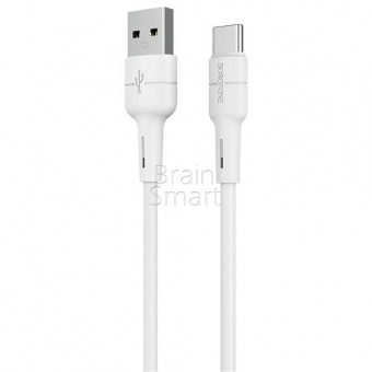 USB кабель Type-C Borofone BX30 Silicone (1м) Белый - фото, изображение, картинка
