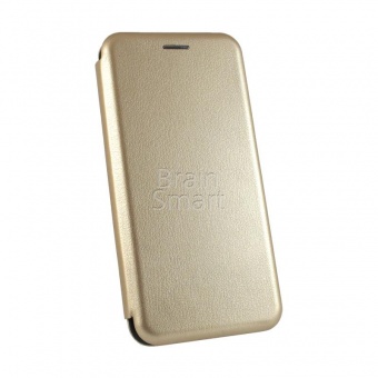 Книжка кожа Creative Case Samsung A600 (A6 2018) Золотой тех.упак - фото, изображение, картинка