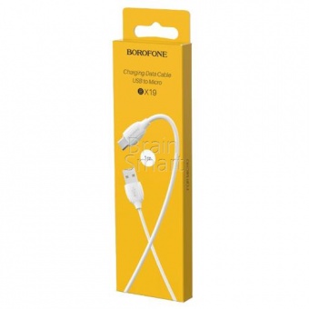 USB кабель Micro Borofone BX19 Benefit (1м) Белый - фото, изображение, картинка