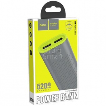 Внешний аккумулятор HOCO Power Bank B31C Sharp 5200 mAh Серый - фото, изображение, картинка