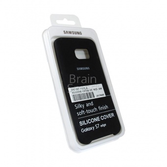 Накладка Silicone Case Samsung Galaxy S7 Edge (18) Чёрный - фото, изображение, картинка