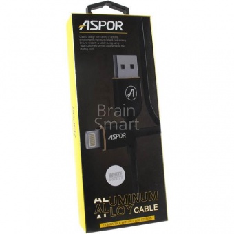 USB кабель Lightning Aspor A122 Aluminum Alloy (1,2м) (2,4A) Белый - фото, изображение, картинка