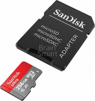 MicroSDXC 256GB SanDisk Class 10 Ultra UHS-I A1 (150 Mb/s) + SD адаптер* - фото, изображение, картинка