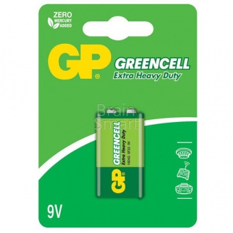 Эл. питания GP 6F22 (крона) Greencell (1 шт/спайка) - фото, изображение, картинка