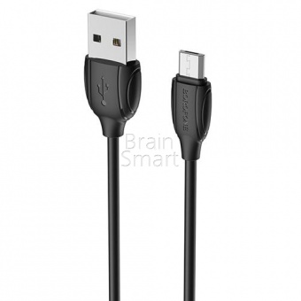 USB кабель Micro Borofone BX19 Benefit (1м) Черный - фото, изображение, картинка