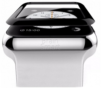 Защитное стекло Full Glue Apple Watch (38mm) Черный - фото, изображение, картинка