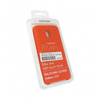 Накладка Silicone Case Samsung J330 (2017) (13) Ярко-Оранжевый - фото, изображение, картинка