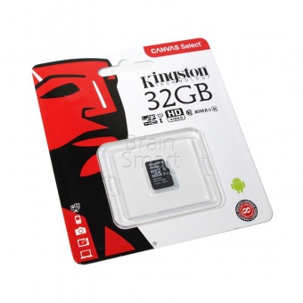 MicroSD 32GB Kingston Class 10 UHS-I U1 (80 Mb/s) - фото, изображение, картинка