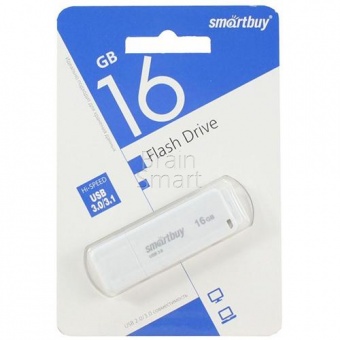 USB 3.0 Флеш-накопитель 16GB SmartBuy LM05 Белый - фото, изображение, картинка