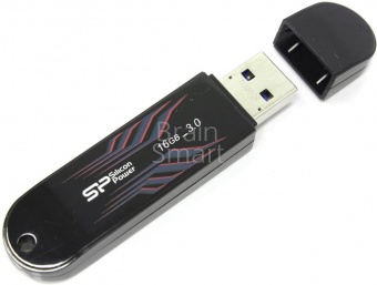 USB 3.0 Флеш-накопитель 16GB Silicon Power Blaze B10 Чёрный - фото, изображение, картинка