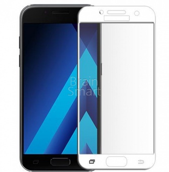 Стекло тех.упак. Full Glue Samsung A720 (A7 2017) Белый - фото, изображение, картинка