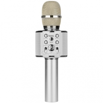 Микрофон динамический HOCO BK3 Cool sound Серый - фото, изображение, картинка
