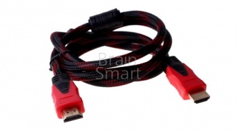 Кабель HDMI-HDMI 1,4V (5м) Нейлоновая оплетка - фото, изображение, картинка