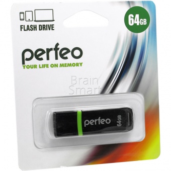 USB 2.0 Флеш-накопитель 64GB Perfeo C11 Черный - фото, изображение, картинка