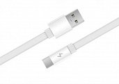 USB кабель Xiaomi Type-C 3A Плоский (1м) (XMSJX11QM) Белый* - фото, изображение, картинка