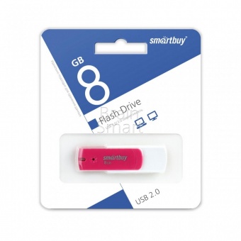 USB 2.0 Флеш-накопитель 8GB SmartBuy Diamond Розовый - фото, изображение, картинка