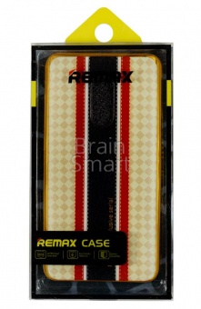 Накладка силиконовая Remax Exclusive Serial Xiaomi Redmi Note 4 Золотой/Красный - фото, изображение, картинка