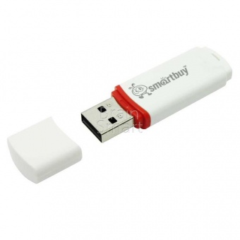 USB 2.0 Флеш-накопитель 8GB SmartBuy Crown Белый - фото, изображение, картинка