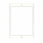 Стекло Ceramic iPad (2017-2019 9,7") Белый - фото, изображение, картинка