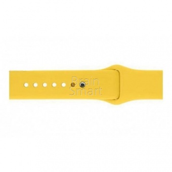 Ремешок силиконовый Sport для Apple Watch (42/44мм) M  (4) Желтый - фото, изображение, картинка