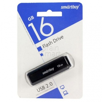 USB 2.0 Флеш-накопитель 16GB SmartBuy LM05 Черный - фото, изображение, картинка