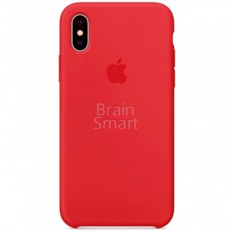 Накладка Silicone Case iPhone X/XS (14) Красный - фото, изображение, картинка