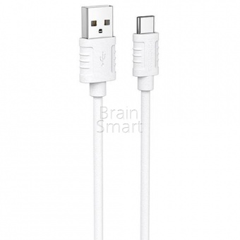 USB кабель Type-C Borofone BX52 Airy Silicone (1м) Белый - фото, изображение, картинка