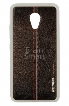Накладка силиконовая Remax Meizu M3/M3s Leather stripe - фото, изображение, картинка