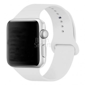 Ремешок силиконовый Sport для Apple Watch (42/44мм) M  (9) Белый - фото, изображение, картинка