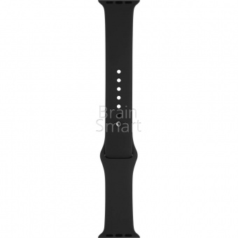 Ремешок силиконовый Sport для Apple Watch (42/44мм) M (18) Черный - фото, изображение, картинка