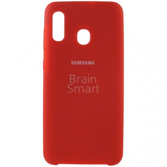 Накладка Silicone Case Samsung A205 (A20 2019) (14) Красный - фото, изображение, картинка
