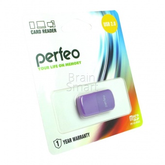 USB-картридер Perfeo PF-R009 (microSD) Фиолетовый - фото, изображение, картинка