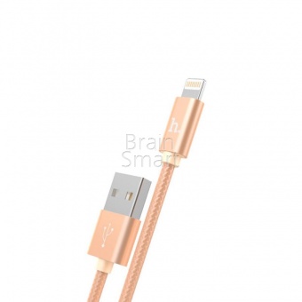 USB кабель Lightning HOCO X2 Knitted (1м) Золотой - фото, изображение, картинка