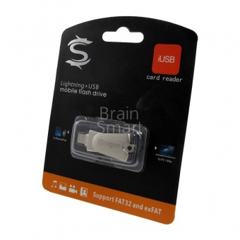 USB/CardReader R005 iDragon металл microSD для Apple (Lightning) - фото, изображение, картинка