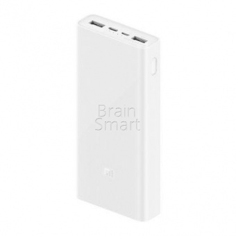 Внешний аккумулятор Xiaomi Power Bank 3 2USB PLM18ZM 20000 mAh Белый - фото, изображение, картинка