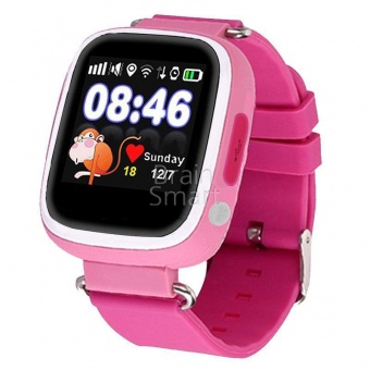 Умные часы Smart Baby Watch Q80 (GPS) Розовый - фото, изображение, картинка
