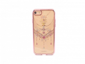 Накладка пластик Kingxbar WANSHA Series-Heart Swarovski iPhone 7 Розовый