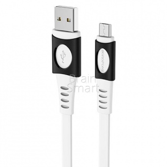 USB кабель Micro Borofone BX35 Carib (1м) Белый - фото, изображение, картинка