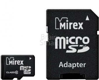 MicroSD 4GB Mirex Class 10 + SD адаптер - фото, изображение, картинка
