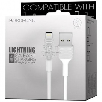 USB кабель Lightning Borofone BX1 EZSync (1м) Белый - фото, изображение, картинка