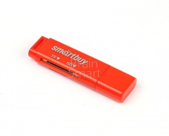 USB-картридер SmartBuy SBR-715 (microSD/miniSD/TF/M2) Красный - фото, изображение, картинка