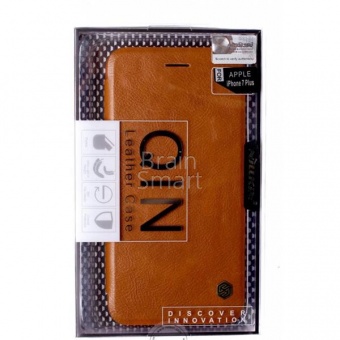 Книжка Nillkin Qin Leather iPhone 7 Plus/8 Plus Коричневый - фото, изображение, картинка
