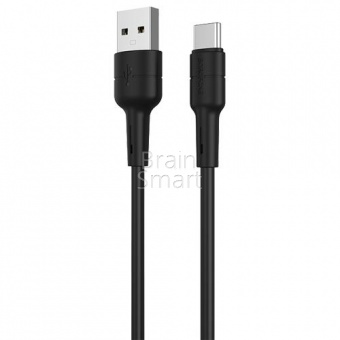USB кабель Type-C Borofone BX30 Silicone (1м) Черный - фото, изображение, картинка