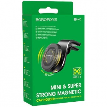 Автомобильный держатель Borofone BH40 Kyle Magnetic Черный - фото, изображение, картинка