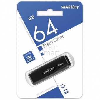 USB 2.0 Флеш-накопитель 32GB SmartBuy LM05 Черный - фото, изображение, картинка