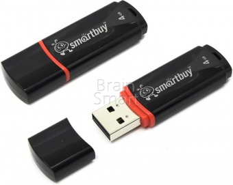 USB 2.0 Флеш-накопитель 4GB SmartBuy Crown Черный - фото, изображение, картинка