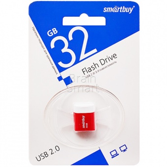 USB 2.0 Флеш-накопитель 32GB SmartBuy Lara Красный - фото, изображение, картинка