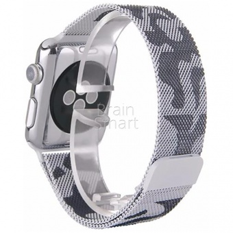 Ремешок металлический Milanese Magnetic для Apple Watch (42/44мм) Камуфляж - фото, изображение, картинка